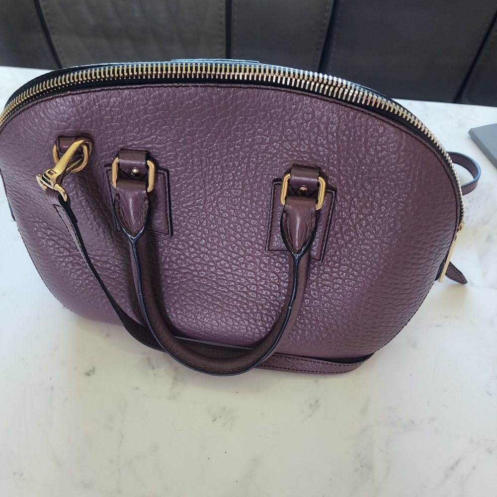Burberry Purple Leather Women's Bag 275 - Picture 2 of 8
